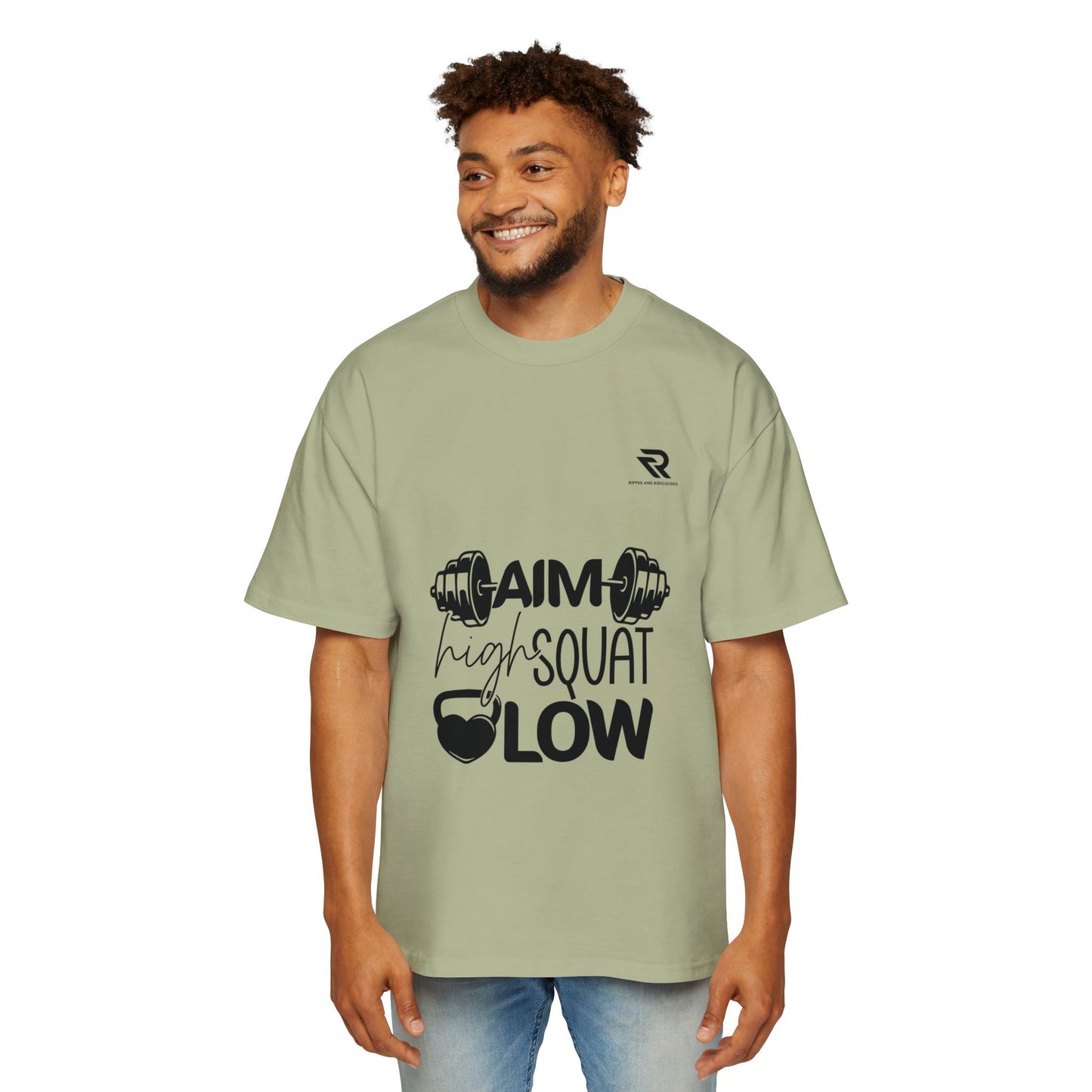 Aim high Squat low Oversized Men's T-Shirt