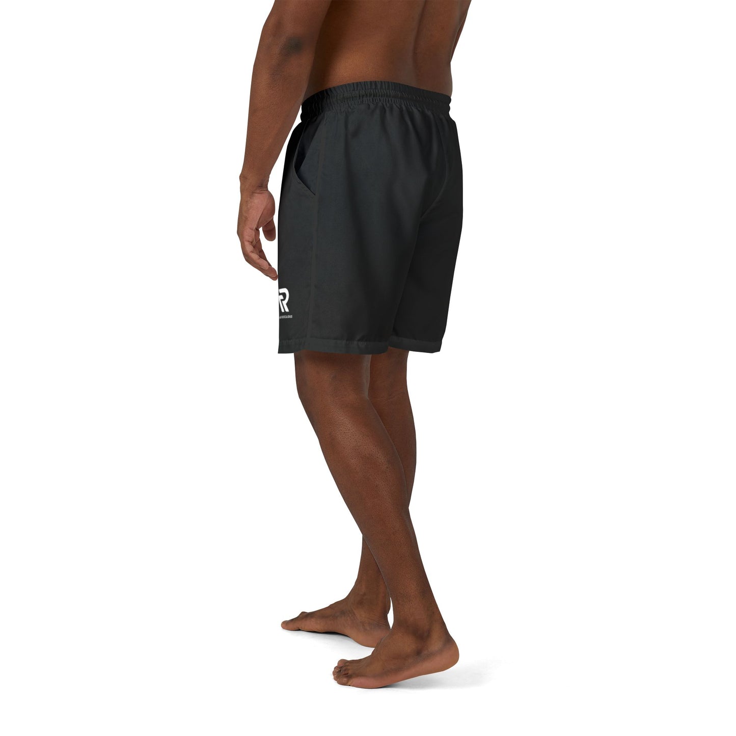 Ripped and Ridiculous Black Men's Quick-Dry Swim Shorts for Beach & Pool - Stylish & Comfortable