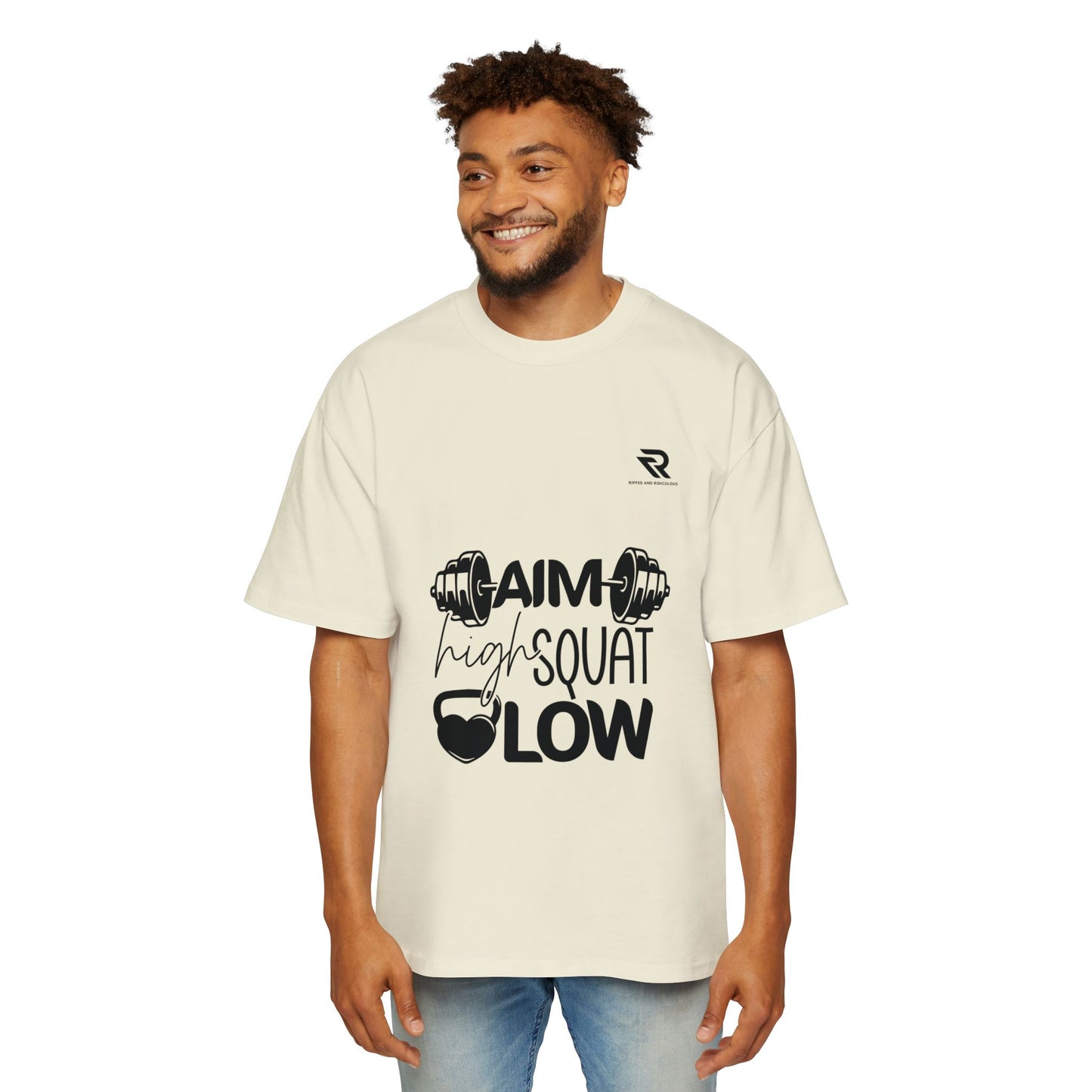Aim high Squat low Oversized Men's T-Shirt