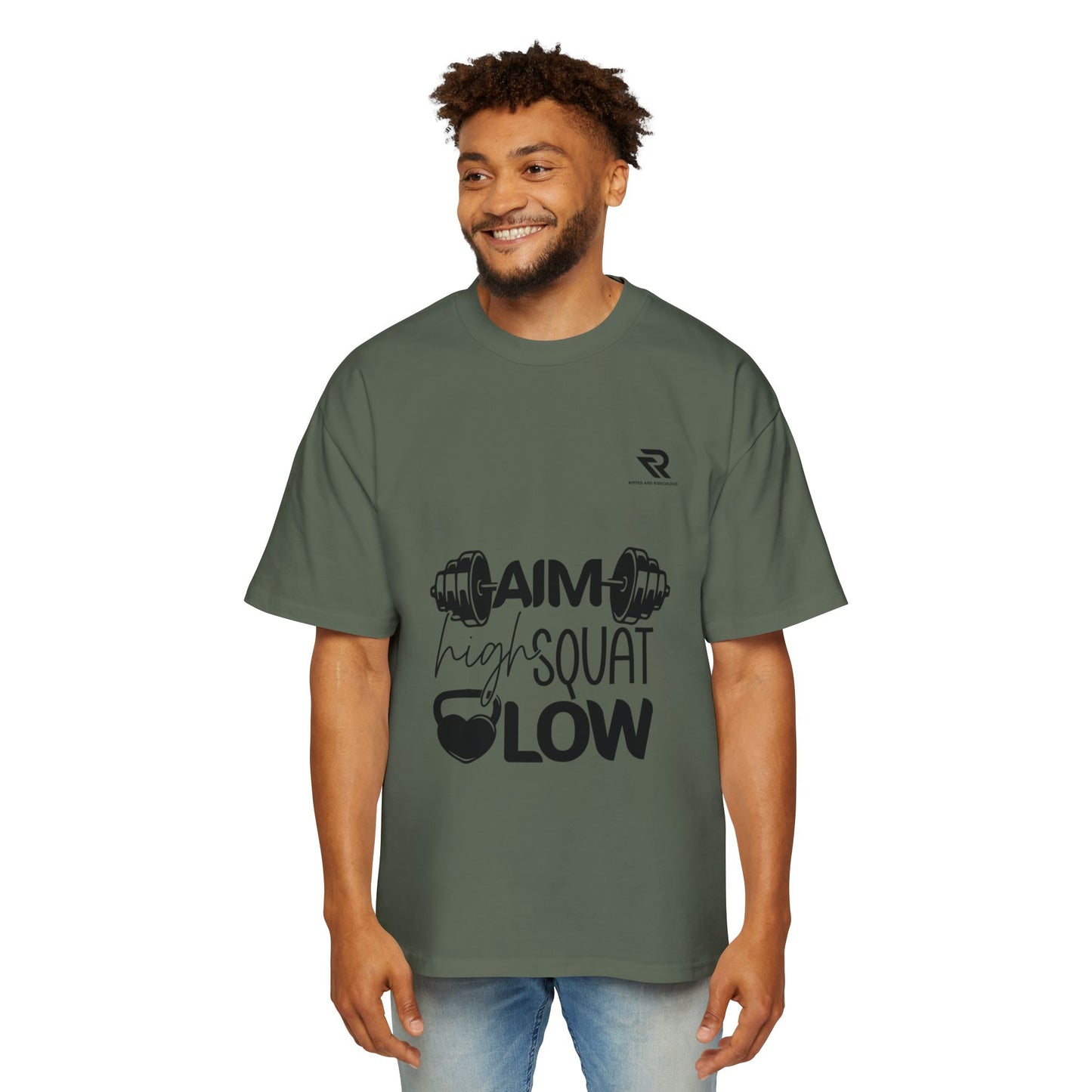 Aim high Squat low Oversized Men's T-Shirt