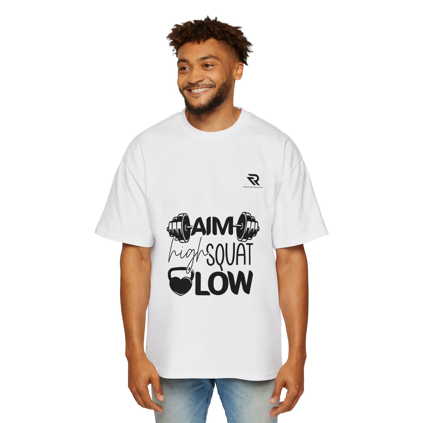 Aim high Squat low Oversized Men's T-Shirt