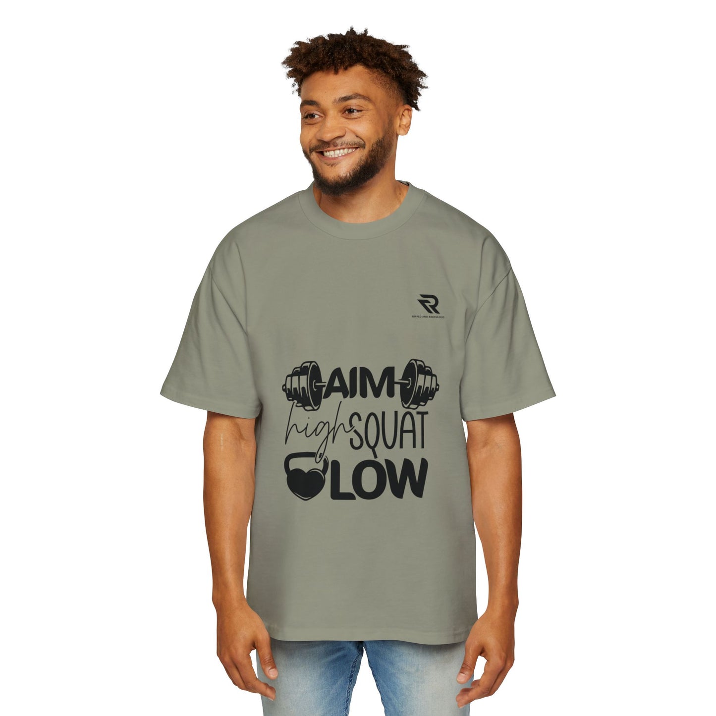 Aim high Squat low Oversized Men's T-Shirt
