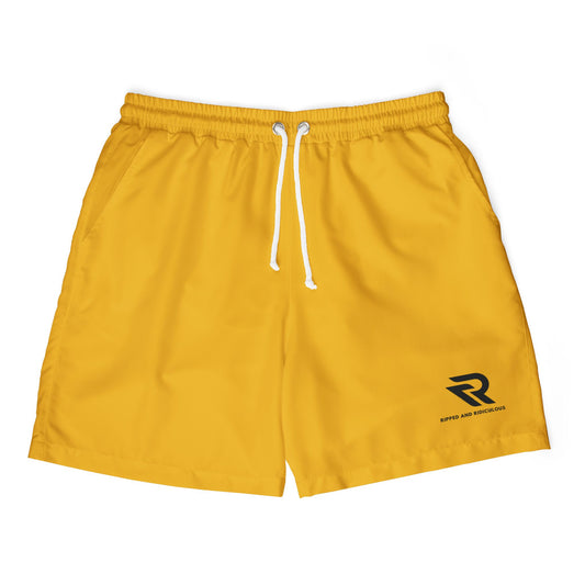Ripped and ridiculous Yellow Men's Quick-Dry Swim Shorts for Beach & Pool - Stylish & Comfortable