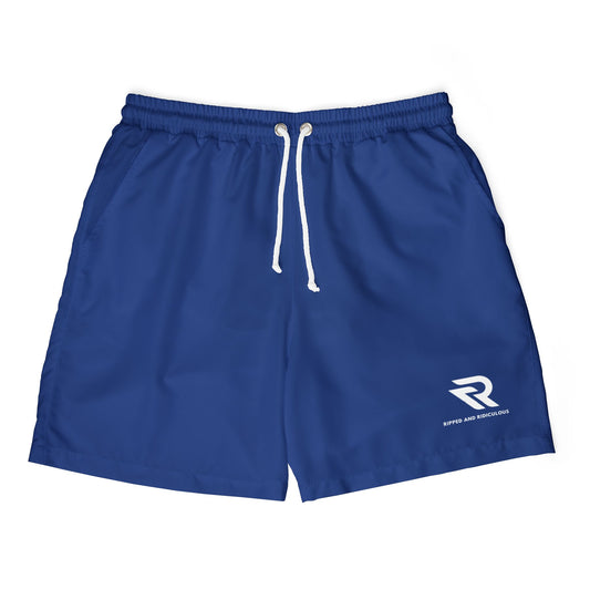 Ripped and Ridiculous Blue Men's Quick-Dry Swim Shorts for Beach & Pool - Stylish & Comfortable